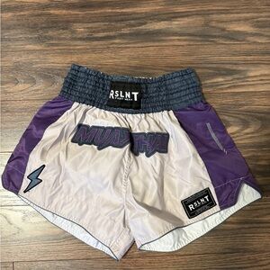 Men's Muay Thai Shorts in Purple and Gray